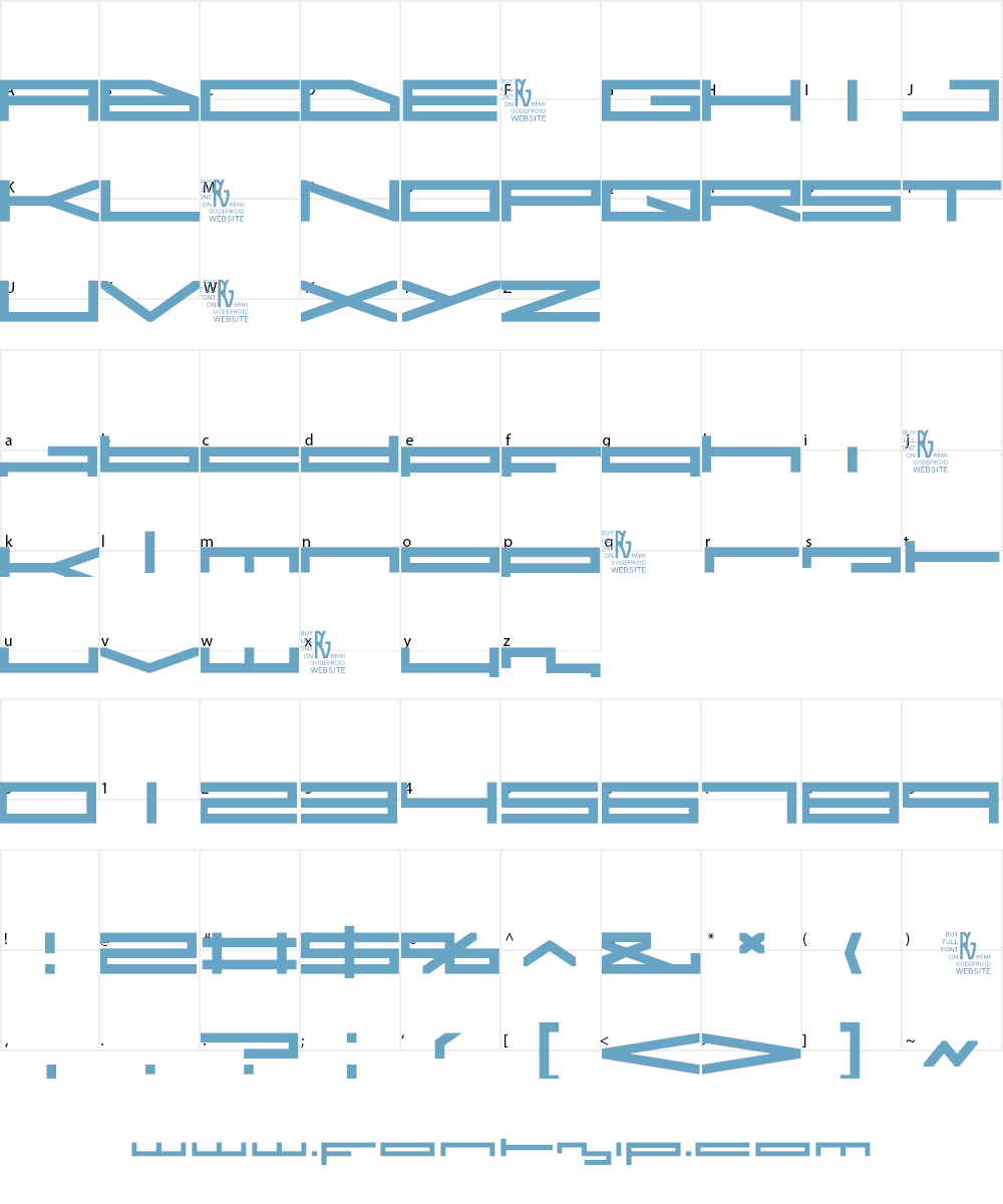 A.I. Rebellion Font Character
